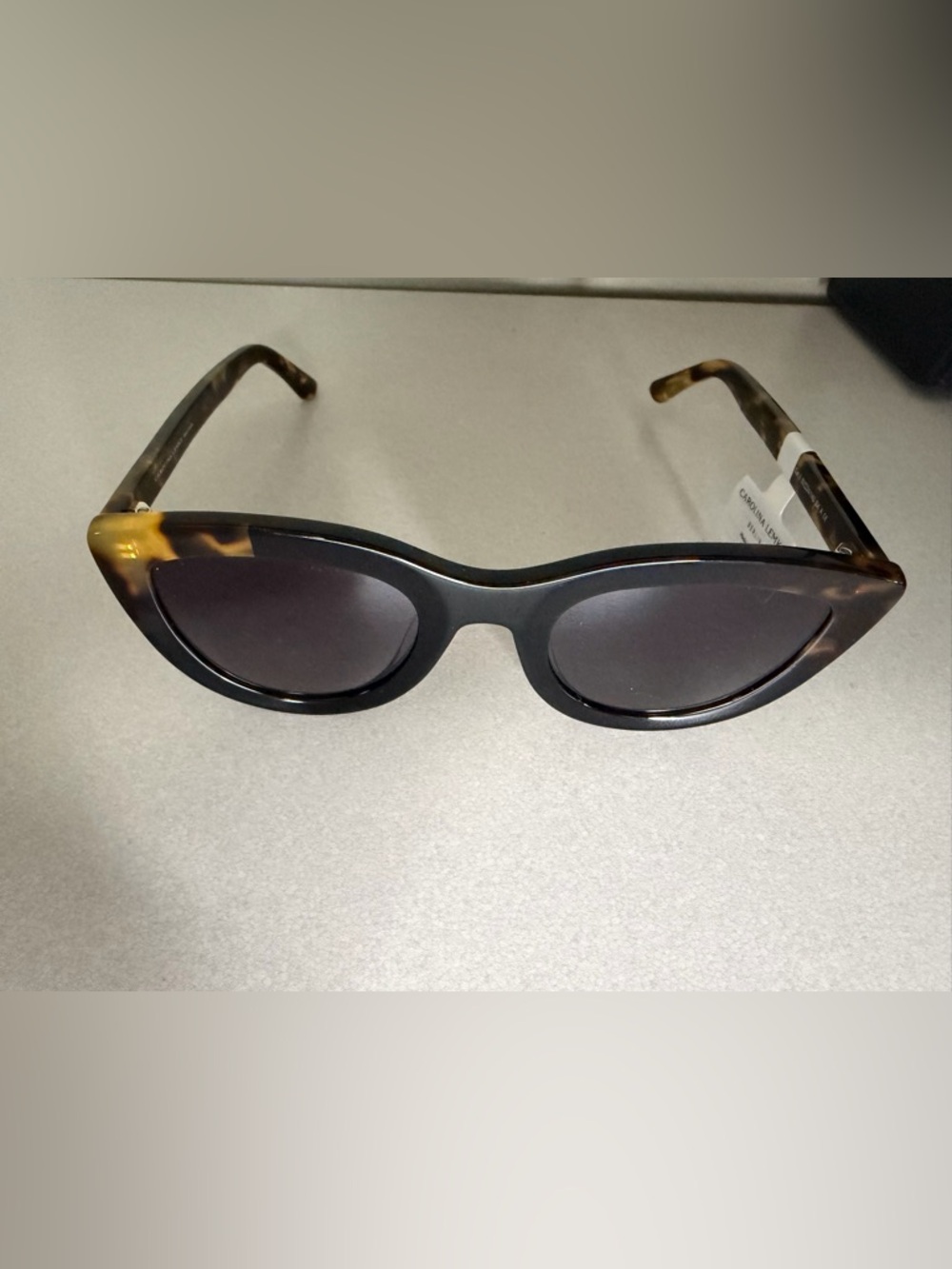 Women's Carolina lemke Black Tortoiseshell Cat Eye Sunglasses